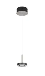 Trio Lighting – 334410107 GUANO Κρεμαστό Φωτιστικό Σποτ LED 8W 850lm Step Dimmable CCT Μαύρο & Νίκελ Ματ