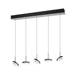 Trio Lighting – 334410507 GUANO Κρεμαστό Φωτιστικό Ράγα LED 40W 4250lm Step Dimmable CCT Μαύρο & Νίκελ