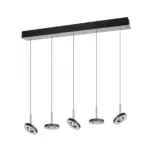 Trio Lighting – 334410507 GUANO Κρεμαστό Φωτιστικό Ράγα LED 40W 4250lm Step Dimmable CCT Μαύρο & Νίκελ