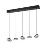 Trio Lighting – 334410565 GUANO Κρεμαστό Φωτιστικό Ράγα LED 40W 4250lm Step Dimmable CCT Μαύρο & Καφέ