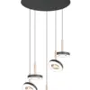 Trio Lighting – 334430565 GUANO Κρεμαστό Φωτιστικό Ροζέτα LED 40W 4250lm Step Dimmable CCT Μαύρο & Καφέ