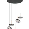 Trio Lighting – 334430565 GUANO Κρεμαστό Φωτιστικό Ροζέτα LED 40W 4250lm Step Dimmable CCT Μαύρο & Καφέ