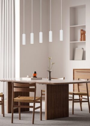 Κρεμαστό Φωτιστικό Ράγα Trio Lighting SOKA με 5xGU10 Λευκά Σποτ – 367700531