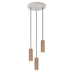 Κρεμαστό Φωτιστικό Ροζέτα με 3 Καφέ Σποτ GU10 Trio Lighting – 367730365