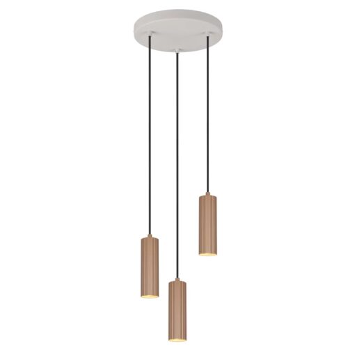 Κρεμαστό Φωτιστικό Ροζέτα με 3 Καφέ Σποτ GU10 Trio Lighting – 367730365