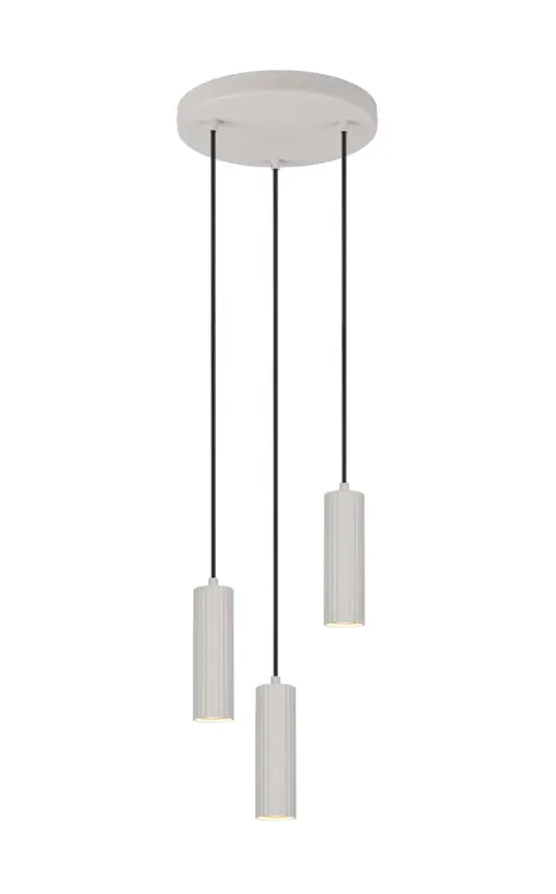Κρεμαστό Φωτιστικό Ροζέτα Trio Lighting SOKA με 3xGU10 Γκρι Σποτ - 367730376