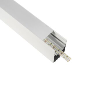 GLOBOSTAR® ALP-LINEAR BRIGHTRAIL 61774-3M Επιφανειακό / Κρεμαστό / Επιτοίχιο Προφίλ Αλουμινίου με Λευκό Γαλακτερό Πατητό Κάλυμμα για Ταινίες LED IP20 – Λευκό Ματ – Μ300 x Π5 x Υ7.5cm