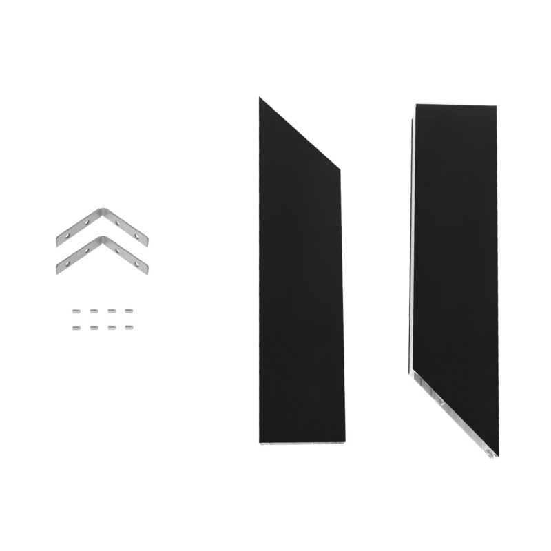 GLOBOSTAR® ALP-CORNER-IN90 LUMILINE 61770 Επιφανειακό / Κρεμαστό Προφίλ Αλουμινίου Γωνία με Λευκό Γαλακτερό Πατητό Κάλυμμα για Ταινίες LED IP20 – Μαύρο Ματ – Μ30 x Π3.5 x Υ7cm