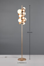 Trio Lighting Bubble 417400779 – Διακοσμητικό Φωτιστικό Δαπέδου G9, Χρυσό & Λευκό