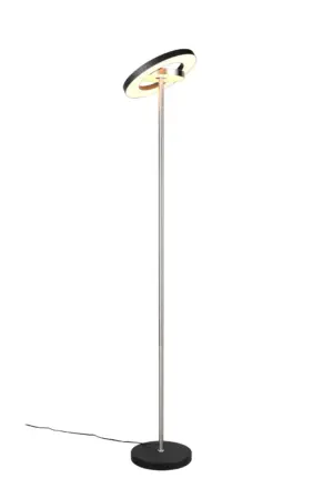 Trio Lighting - 434410107 GUANO Φωτιστικό Δαπέδου LED 19W 2100lm Step Dimmable CCT Μαύρο & Νίκελ Ματ