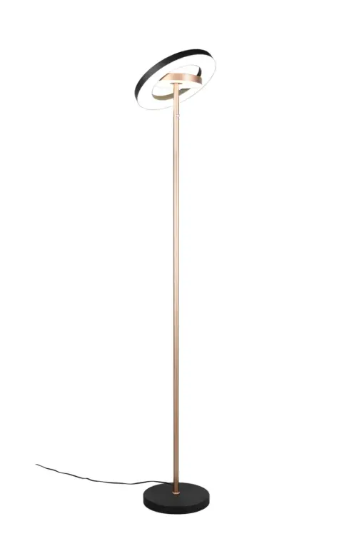 Trio Lighting – 434410165 GUANO Φωτιστικό Δαπέδου LED 19W 2100lm Step Dimmable CCT Μαύρο & Καφέ