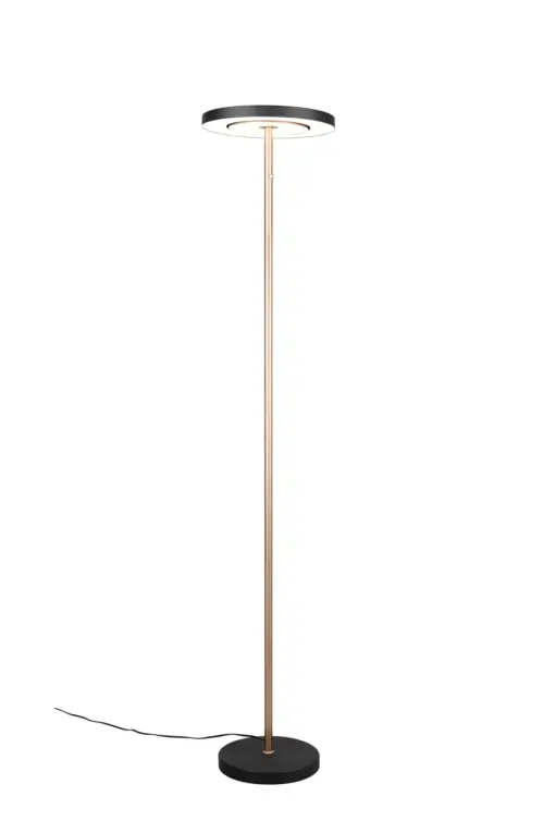 Trio Lighting – 434410165 GUANO Φωτιστικό Δαπέδου LED 19W 2100lm Step Dimmable CCT Μαύρο & Καφέ