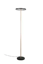Trio Lighting – 434410165 GUANO Φωτιστικό Δαπέδου LED 19W 2100lm Step Dimmable CCT Μαύρο & Καφέ