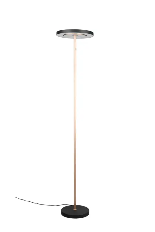 Trio Lighting – 434410165 GUANO Φωτιστικό Δαπέδου LED 19W 2100lm Step Dimmable CCT Μαύρο & Καφέ