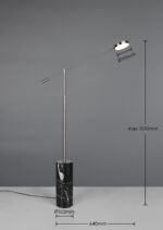 Trio Lighting Φωτιστικό Δαπέδου LED FIORE 10W Dimmable 1200lm CCT Νίκελ Ματ & Μάρμαρο – 454610107