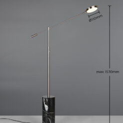Trio Lighting Φωτιστικό Δαπέδου LED FIORE 10W Dimmable 1200lm CCT Νίκελ Ματ & Μάρμαρο – 454610107