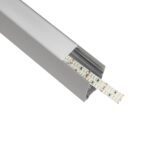 GLOBOSTAR® ALP-LINEAR LUMILINE 61765-3M Επιφανειακό / Κρεμαστό / Επιτοίχιο Προφίλ Αλουμινίου με Λευκό Γαλακτερό Πατητό Κάλυμμα για Ταινίες LED IP20 – Γκρι Ανθρακί Ματ – Μ300 x Π3.5 x Υ7cm