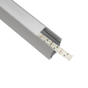 GLOBOSTAR® ALP-LINEAR LUMILINE 61765-3M Επιφανειακό / Κρεμαστό / Επιτοίχιο Προφίλ Αλουμινίου με Λευκό Γαλακτερό Πατητό Κάλυμμα για Ταινίες LED IP20 – Γκρι Ανθρακί Ματ – Μ300 x Π3.5 x Υ7cm