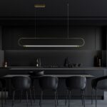 kelvo® GLOW 61664 Μοντέρνο Κρεμαστό Φωτιστικό Οροφής LED 15W 1500lm 360° AC 220-240V IP20 Ρυθμιζόμενο Λευκό CCT με Χειριστήριο από 2700K έως 6000K Dimmable – Lumileds SMD Chip – Χρυσό Πλατίνα & Λευκό Νήμα – Μ120 x Π3 x Υ25cm – 3 Χρόνια Εγγύηση