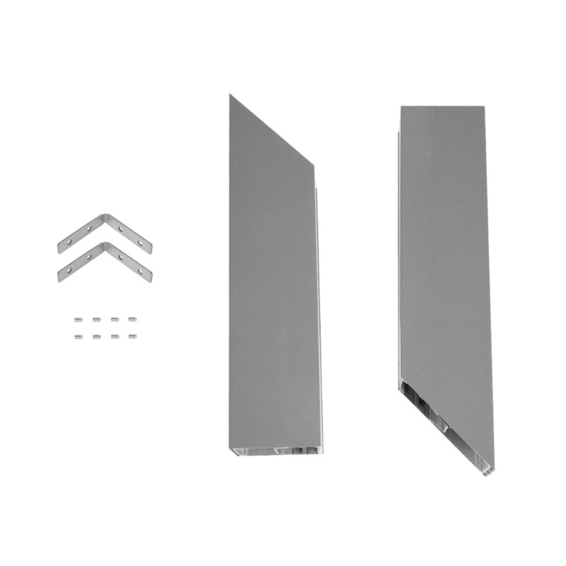 GLOBOSTAR® ALP-CORNER-IN90 BRIGHTRAIL 61782 Επιφανειακό / Κρεμαστό Προφίλ Αλουμινίου Γωνία με Λευκό Γαλακτερό Πατητό Κάλυμμα για Ταινίες LED IP20 – Γκρι Ανθρακί Ματ – Μ30 x Π5 x Υ7.5cm