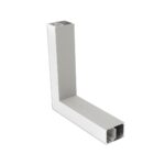 GLOBOSTAR® ALP-CORNER-SIDE90 BRIGHTRAIL 61779 Επιφανειακό / Κρεμαστό Προφίλ Αλουμινίου Γωνία με Λευκό Γαλακτερό Πατητό Κάλυμμα για Ταινίες LED IP20 – Γκρι Ανθρακί Ματ – Μ30 x Π5 x Υ7.5cm