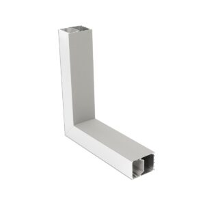 GLOBOSTAR® ALP-CORNER-SIDE90 BRIGHTRAIL 61779 Επιφανειακό / Κρεμαστό Προφίλ Αλουμινίου Γωνία με Λευκό Γαλακτερό Πατητό Κάλυμμα για Ταινίες LED IP20 – Γκρι Ανθρακί Ματ – Μ30 x Π5 x Υ7.5cm