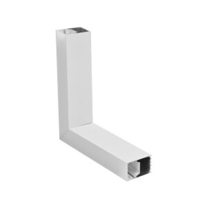 GLOBOSTAR® ALP-CORNER-SIDE90 BRIGHTRAIL 61777 Επιφανειακό / Κρεμαστό Προφίλ Αλουμινίου Γωνία με Λευκό Γαλακτερό Πατητό Κάλυμμα για Ταινίες LED IP20 – Λευκό Ματ – Μ30 x Π5 x Υ7.5cm