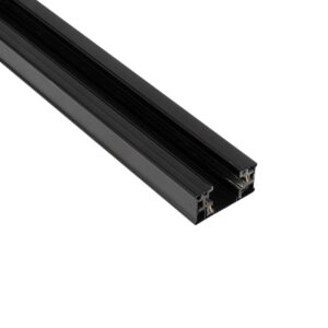GLOBOSTAR® TRACKOLD-2PH 60875 Διφασική Ράγα 3 Καλωδίων 2L+1N για Σύστημα Ράγας Trackold-2PH AC 220-240V IP20 – Μαύρο Ματ – Μ100 x Π5 x Υ1cm