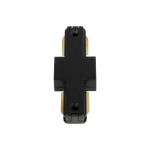 GLOBOSTAR® EUROTRACK-1PH 60903 Μονοφασικός Σύνδεσμος I Επέκτασης Ράγας 2 Καλωδίων 1L+1N για Σύστημα Ράγας Eurotrack-1PH AC 220-240V IP20 – Μαύρο Ματ – Μ9.3 x Π3.5 x Υ1.6cm