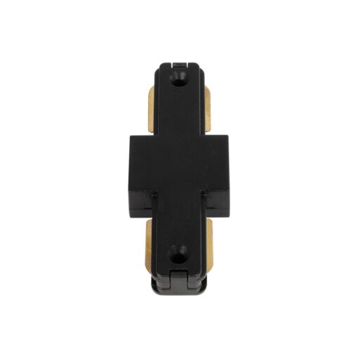 GLOBOSTAR® EUROTRACK-1PH 60903 Μονοφασικός Σύνδεσμος I Επέκτασης Ράγας 2 Καλωδίων 1L+1N για Σύστημα Ράγας Eurotrack-1PH AC 220-240V IP20 – Μαύρο Ματ – Μ9.3 x Π3.5 x Υ1.6cm