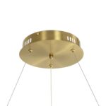 kelvo® GLOW 61660 Μοντέρνο Κρεμαστό Φωτιστικό Οροφής LED 69W 6900lm 360° AC 220-240V IP20 Ρυθμιζόμενο Λευκό CCT με Χειριστήριο από 2700K έως 6000K Dimmable – Lumileds SMD Chip – Χρυσό Πλατίνα & Λευκό Νήμα – Μ100 x Π100 x Υ70cm – 3 Χρόνια Εγγύηση