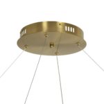 kelvo® GLOW 61661 Μοντέρνο Κρεμαστό Φωτιστικό Οροφής LED 100W 10000lm 360° AC 220-240V IP20 Ρυθμιζόμενο Λευκό CCT με Χειριστήριο από 2700K έως 6000K Dimmable – Lumileds SMD Chip – Χρυσό Πλατίνα & Λευκό Νήμα – Μ150 x Π150 x Υ100cm – 3 Χρόνια Εγγύηση