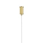 kelvo® GLOW 61662 Μοντέρνο Κρεμαστό Φωτιστικό Οροφής LED 34W 3400lm 360° AC 220-240V IP20 Ρυθμιζόμενο Λευκό CCT με Χειριστήριο από 2700K έως 6000K Dimmable – Lumileds SMD Chip – Χρυσό Πλατίνα & Λευκό Νήμα – Μ120 x Π35 x Υ50cm – 3 Χρόνια Εγγύηση