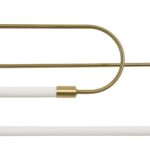 kelvo® GLOW 61665 Μοντέρνο Κρεμαστό Φωτιστικό Οροφής LED 28W 2800lm 360° AC 220-240V IP20 Ρυθμιζόμενο Λευκό CCT με Χειριστήριο από 2700K έως 6000K Dimmable – Lumileds SMD Chip – Χρυσό Πλατίνα & Λευκό Νήμα – Μ160 x Π3 x Υ25cm – 3 Χρόνια Εγγύηση