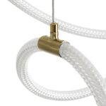 kelvo® GLOW 61668 Μοντέρνο Κρεμαστό Φωτιστικό Οροφής LED 65W 6500lm 360° AC 220-240V IP20 Ρυθμιζόμενο Λευκό CCT με Χειριστήριο από 2700K έως 6000K Dimmable – Lumileds SMD Chip – Χρυσό Πλατίνα & Λευκό Νήμα – Μ150 x Π150 x Υ80cm – 3 Χρόνια Εγγύηση