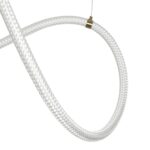 kelvo® GLOW 61668 Μοντέρνο Κρεμαστό Φωτιστικό Οροφής LED 65W 6500lm 360° AC 220-240V IP20 Ρυθμιζόμενο Λευκό CCT με Χειριστήριο από 2700K έως 6000K Dimmable – Lumileds SMD Chip – Χρυσό Πλατίνα & Λευκό Νήμα – Μ150 x Π150 x Υ80cm – 3 Χρόνια Εγγύηση