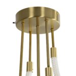 kelvo® GLOW 61670 Μοντέρνο Φωτιστικό Οροφής LED 40W 4000lm 360° AC 220-240V IP20 Ρυθμιζόμενο Λευκό CCT με Χειριστήριο από 2700K έως 6000K Dimmable – Lumileds SMD Chip – Χρυσό Πλατίνα & Λευκό Νήμα – Μ50 x Π50 x Υ70cm – 3 Χρόνια Εγγύηση