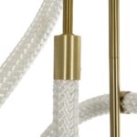 kelvo® GLOW 61670 Μοντέρνο Φωτιστικό Οροφής LED 40W 4000lm 360° AC 220-240V IP20 Ρυθμιζόμενο Λευκό CCT με Χειριστήριο από 2700K έως 6000K Dimmable – Lumileds SMD Chip – Χρυσό Πλατίνα & Λευκό Νήμα – Μ50 x Π50 x Υ70cm – 3 Χρόνια Εγγύηση