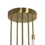 kelvo® GLOW 61671 Μοντέρνο Φωτιστικό Οροφής LED 85W 8500lm 360° AC 220-240V IP20 Ρυθμιζόμενο Λευκό CCT με Χειριστήριο από 2700K έως 6000K Dimmable – Lumileds SMD Chip – Χρυσό Πλατίνα & Λευκό Νήμα – Μ100 x Π100 x Υ140cm – 3 Χρόνια Εγγύηση