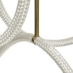 kelvo® GLOW 61671 Μοντέρνο Φωτιστικό Οροφής LED 85W 8500lm 360° AC 220-240V IP20 Ρυθμιζόμενο Λευκό CCT με Χειριστήριο από 2700K έως 6000K Dimmable – Lumileds SMD Chip – Χρυσό Πλατίνα & Λευκό Νήμα – Μ100 x Π100 x Υ140cm – 3 Χρόνια Εγγύηση