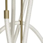 kelvo® GLOW 61671 Μοντέρνο Φωτιστικό Οροφής LED 85W 8500lm 360° AC 220-240V IP20 Ρυθμιζόμενο Λευκό CCT με Χειριστήριο από 2700K έως 6000K Dimmable – Lumileds SMD Chip – Χρυσό Πλατίνα & Λευκό Νήμα – Μ100 x Π100 x Υ140cm – 3 Χρόνια Εγγύηση