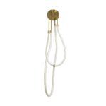 kelvo® GLOW 61672 Μοντέρνο Κρεμαστό Φωτιστικό Οροφής LED 42W 4200lm 360° AC 220-240V IP20 Ρυθμιζόμενο Λευκό CCT με Χειριστήριο από 2700K έως 6000K Dimmable – Lumileds SMD Chip – Χρυσό Πλατίνα & Λευκό Νήμα – Μ50 x Π50 x Υ70cm – 3 Χρόνια Εγγύηση
