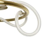 kelvo® GLOW 61673 Μοντέρνο Φωτιστικό Οροφής LED 34W 3400lm 360° AC 220-240V IP20 Ρυθμιζόμενο Λευκό CCT με Χειριστήριο από 2700K έως 6000K Dimmable – Lumileds SMD Chip – Χρυσό Πλατίνα & Λευκό Νήμα – Μ60 x Π60 x Υ30cm – 3 Χρόνια Εγγύηση