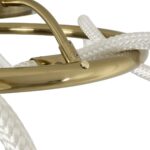 kelvo® GLOW 61673 Μοντέρνο Φωτιστικό Οροφής LED 34W 3400lm 360° AC 220-240V IP20 Ρυθμιζόμενο Λευκό CCT με Χειριστήριο από 2700K έως 6000K Dimmable – Lumileds SMD Chip – Χρυσό Πλατίνα & Λευκό Νήμα – Μ60 x Π60 x Υ30cm – 3 Χρόνια Εγγύηση