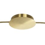 kelvo® GLOW 61674 Μοντέρνο Φωτιστικό Οροφής LED 65W 6500lm 360° AC 220-240V IP20 Ρυθμιζόμενο Λευκό CCT με Χειριστήριο από 2700K έως 6000K Dimmable – Lumileds SMD Chip – Χρυσό Πλατίνα & Λευκό Νήμα – Μ100 x Π100 x Υ30cm – 3 Χρόνια Εγγύηση