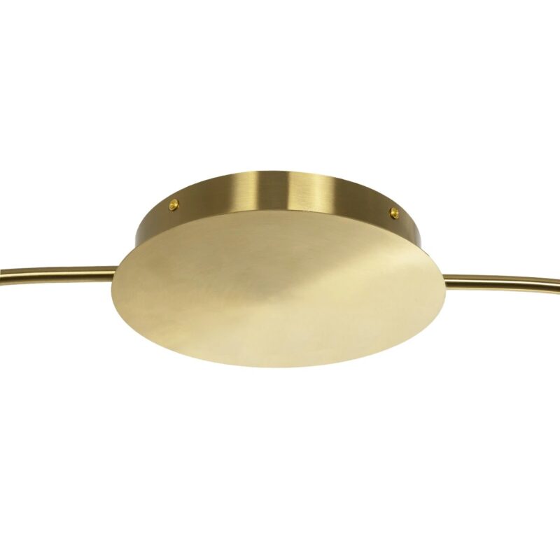 kelvo® GLOW 61674 Μοντέρνο Φωτιστικό Οροφής LED 65W 6500lm 360° AC 220-240V IP20 Ρυθμιζόμενο Λευκό CCT με Χειριστήριο από 2700K έως 6000K Dimmable – Lumileds SMD Chip – Χρυσό Πλατίνα & Λευκό Νήμα – Μ100 x Π100 x Υ30cm – 3 Χρόνια Εγγύηση