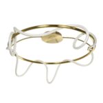 kelvo® GLOW 61674 Μοντέρνο Φωτιστικό Οροφής LED 65W 6500lm 360° AC 220-240V IP20 Ρυθμιζόμενο Λευκό CCT με Χειριστήριο από 2700K έως 6000K Dimmable – Lumileds SMD Chip – Χρυσό Πλατίνα & Λευκό Νήμα – Μ100 x Π100 x Υ30cm – 3 Χρόνια Εγγύηση