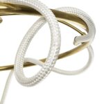 kelvo® GLOW 61674 Μοντέρνο Φωτιστικό Οροφής LED 65W 6500lm 360° AC 220-240V IP20 Ρυθμιζόμενο Λευκό CCT με Χειριστήριο από 2700K έως 6000K Dimmable – Lumileds SMD Chip – Χρυσό Πλατίνα & Λευκό Νήμα – Μ100 x Π100 x Υ30cm – 3 Χρόνια Εγγύηση