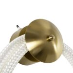 kelvo® GLOW 61676 Μοντέρνο Φωτιστικό Τοίχου – Απλίκα LED 45W 4500lm 360° AC 220-240V IP20 Ρυθμιζόμενο Λευκό CCT με Χειριστήριο από 2700K έως 6000K Dimmable – Lumileds SMD Chip – Χρυσό Πλατίνα & Λευκό Νήμα – Μ30 x Π15 x Υ110cm – 3 Χρόνια Εγγύηση