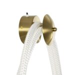 kelvo® GLOW 61676 Μοντέρνο Φωτιστικό Τοίχου – Απλίκα LED 45W 4500lm 360° AC 220-240V IP20 Ρυθμιζόμενο Λευκό CCT με Χειριστήριο από 2700K έως 6000K Dimmable – Lumileds SMD Chip – Χρυσό Πλατίνα & Λευκό Νήμα – Μ30 x Π15 x Υ110cm – 3 Χρόνια Εγγύηση